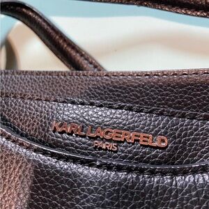 Karl Lagerfeld Black Leather Bag